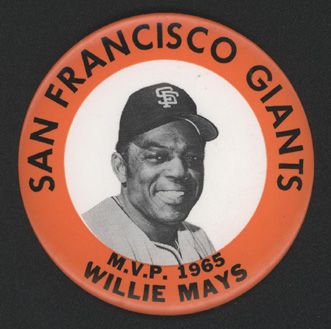 PIN 1966 SF Giants Willie Mays MVP